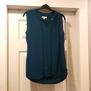 Banana Republic Green Blouse with Gold Button